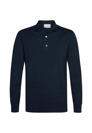 PROFUOMO, PROFUOMO POLO LONG SLEEVE - Poloshirt - dark blue