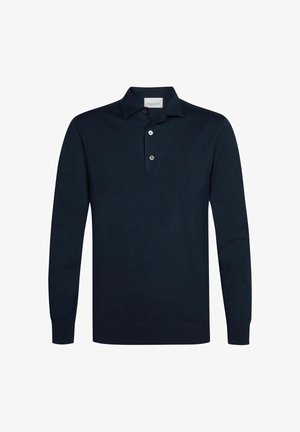 PROFUOMO, PROFUOMO POLO LONG SLEEVE - Poloshirt - dark blue