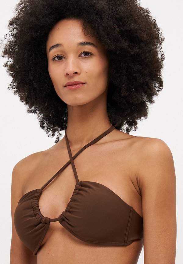 Upside-Down Triangle Bikini Top - Bikini top - chicory coffee2