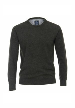 PULLOVER MIT RUNDHALS-AUSSCHNITT - Strickpullover - anthrazit