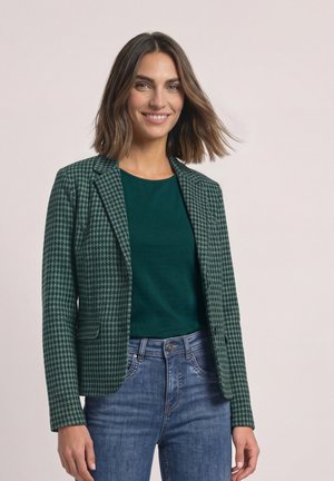 Street One, BASIC BLAZER WITH A NOTCHED COLLAR AND A PATTERN - Blazer - stormy green