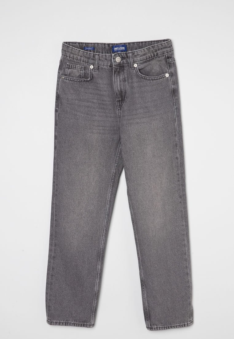 ONLY & SONS junior Straight leg jeans grijs