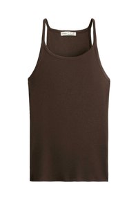 SOFT TOUCH RIB THIN STRAP - Top - brown