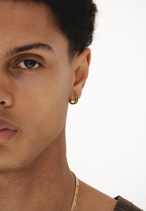 Common Lines BAGUETTE HOOP UNISEX - Single earring - goldfarben