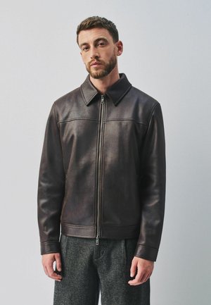 Next, Faux leather jacket - brown
