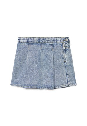 CON E APPLICAZIONI - Gonna a campana - var blu denim chiaro