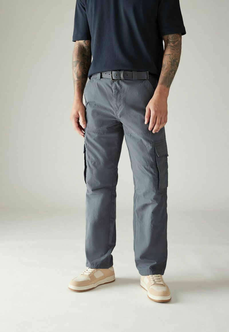 Next RELAXED FIT niebieskoszary