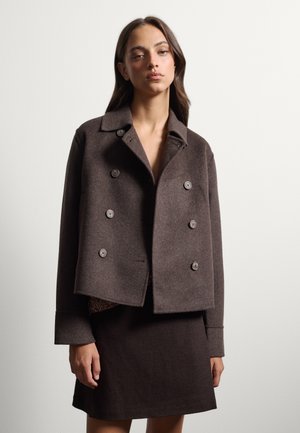 Stefanel, DOUBLE-BREASTED REGULAR-FIT JACKET. - Summer jacket - dark brown