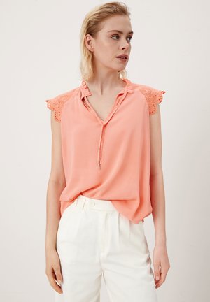 AVEC BRODERIE ANGLAISE - Blouse - light orange