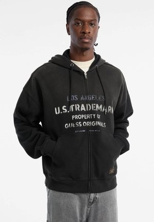 Zip-up sweatshirt - schwarz