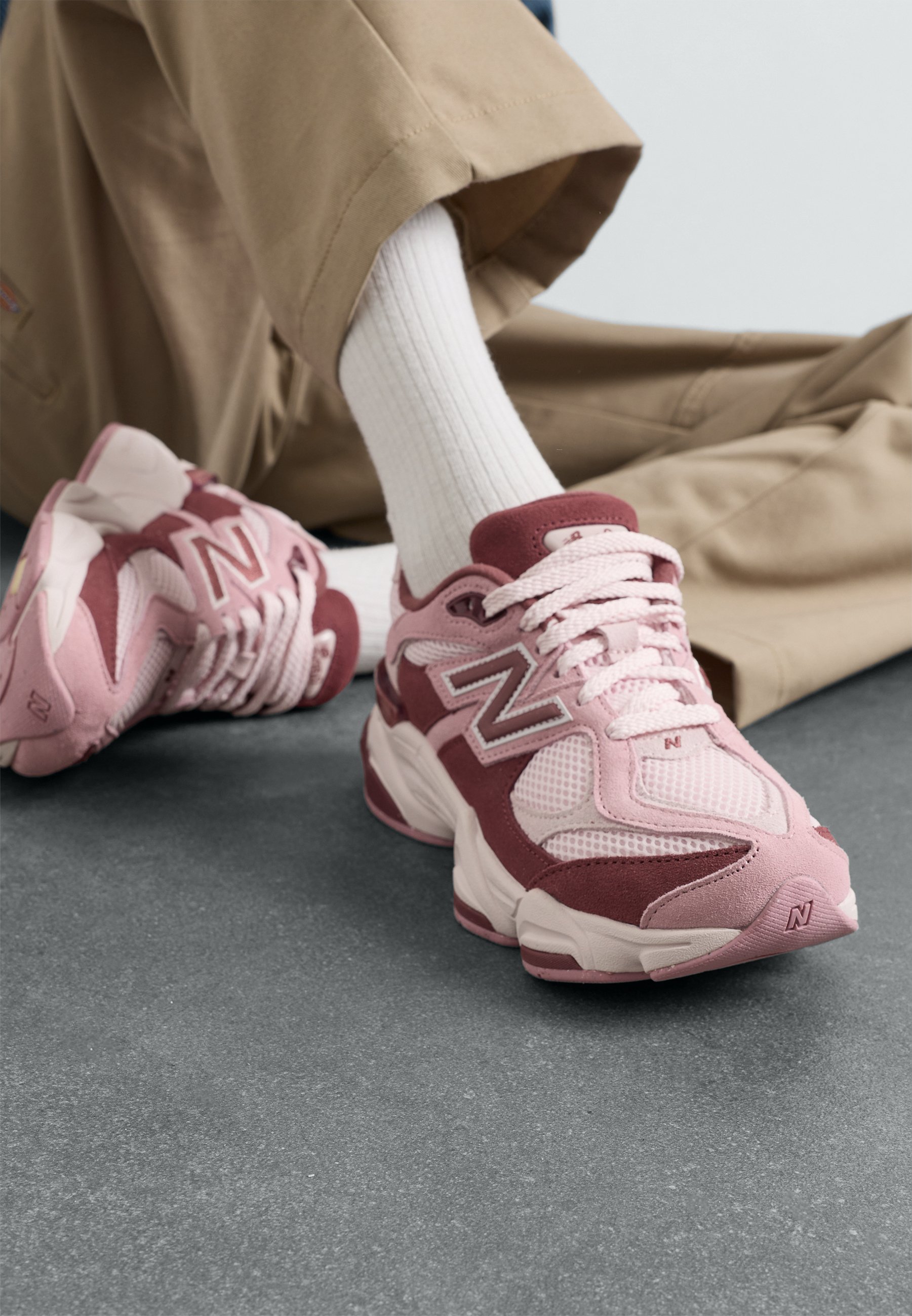 New Balance 9060 UNISEX - Trainers - pink granite/white - Zalando