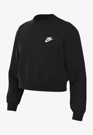 Melna, īsa sporta jaka, izgatavota no gludas auduma. Ar ribotām apkaklēm un aprocēm, uz krūtīm ir baltais Nike logotips.
