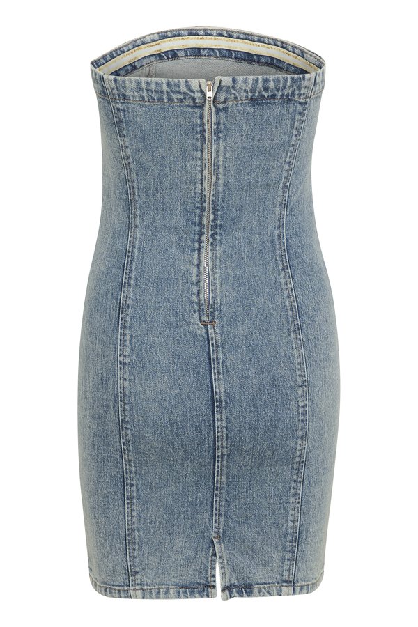 NIELLE SHORT DRESS - Denim dress2