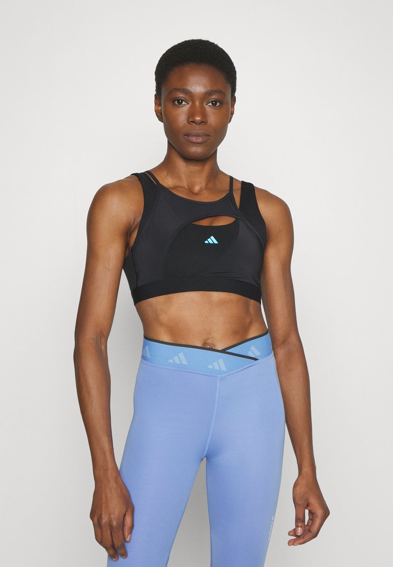 adidas Performance PWI L MS HIIT Medium support sports bra black