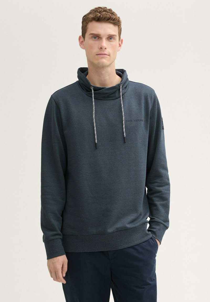 TOM TAILOR Sweater - stormy blue grindle