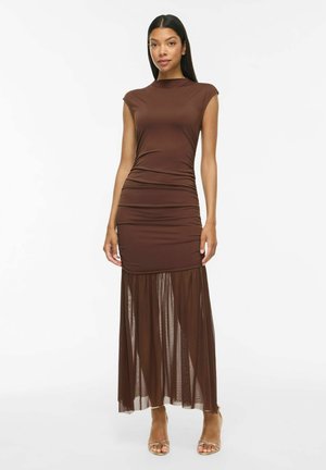 VILA MAXI DRESS VIKENZA HIGH NECK - Robe longue - shaved chocolate1