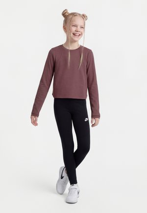 Nike Performance G NK MAVN DF RIBBED LS TOP UNISEX - Maglietta a manica lunga - brown