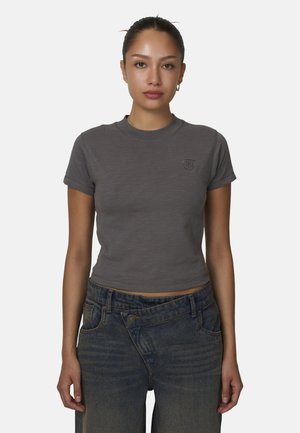 PRINTED EMBLEM LOGO
 - Basic T-shirt - grey