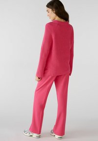 Oui RUBI MIT REISSVERSCHLUSS - Strickpullover - pink