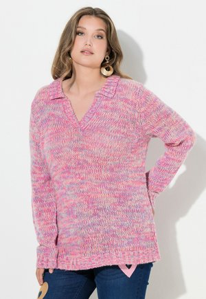 POLO- BEQUEME PASSFORM MELANGESTICK - Stickad tröja - dusty rose