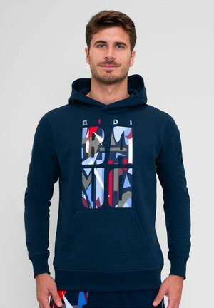 NEW YORK 2024 LOGO CHILL  - Jersey con capucha - dunkelblau rot blau