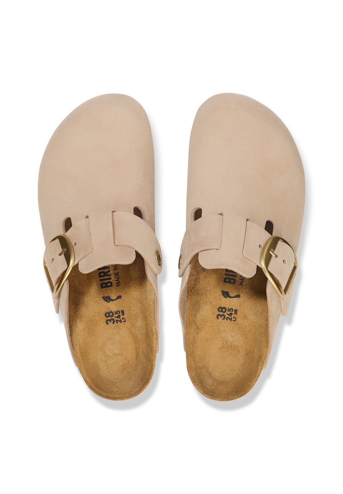 Birkenstock BOSTON BIG BUCKLE LENB PURE SAGE NARROW - Mules