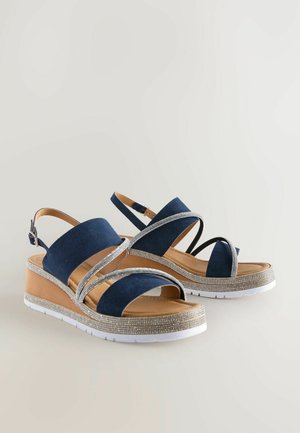 Next, Keilsandalette - mottled blue