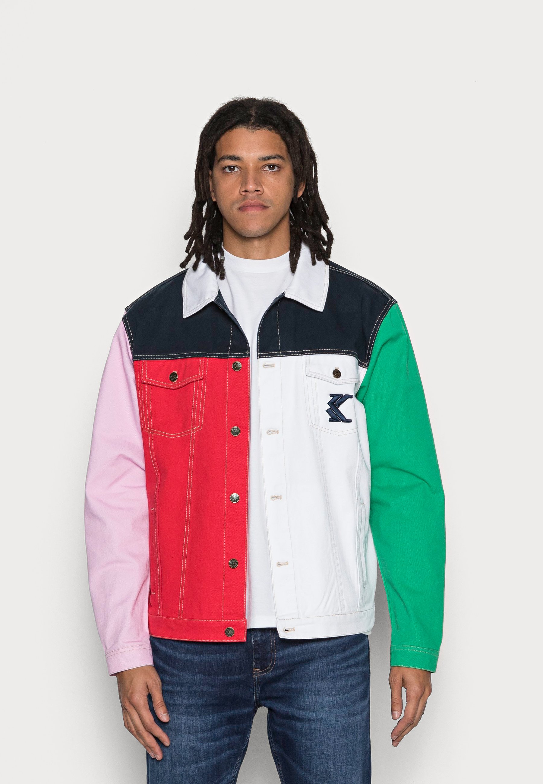 multicolor jean jacket