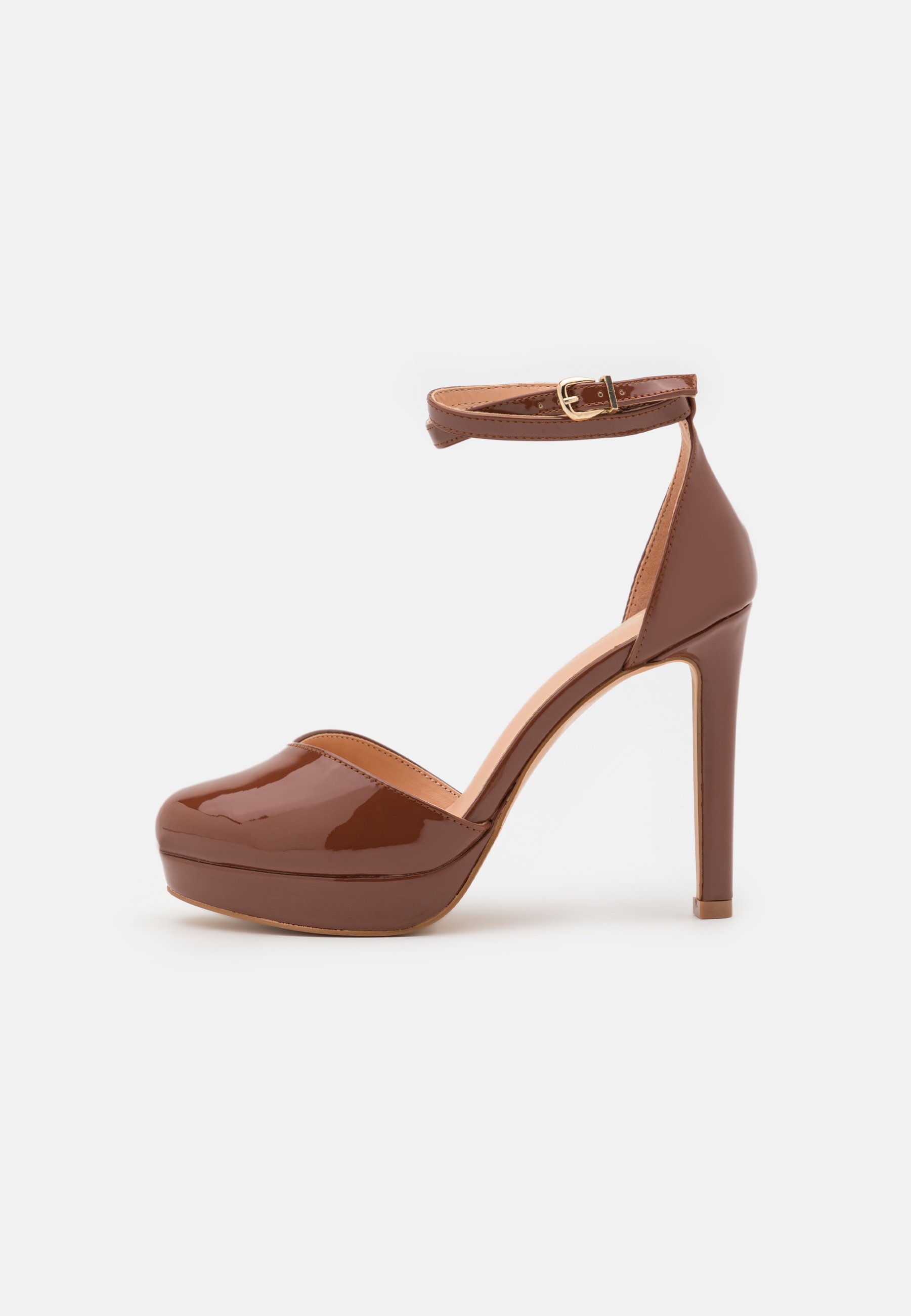brown platform heels