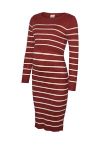 MLNEWSIV JUNE DRESS - Φόρεμα-πουλόβερ - marsala