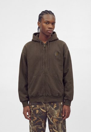 Carhartt WIP, HOODED VISTA JACKET - Суитшърт с цип - tobacco garment dyed
