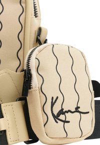 Karl Kani SIGNATURE ZICZAC PINSTRIPEMESSENGER - Taška s příčným popruhem - off white