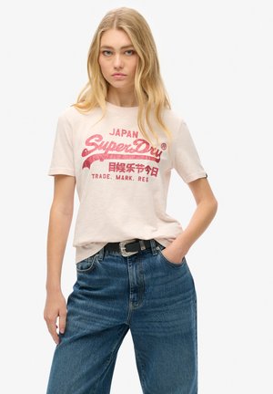 Superdry & Co, LOGO - Camiseta estampada - mauve chalk pink