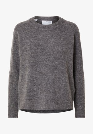 Selected, SLFLULU - Πουλόβερ - medium grey melange