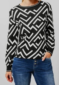 Street One Stickad tröja - black