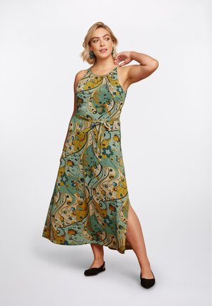 King Louie HAZEL FRENZY - Freizeitkleid - dusty turquoise