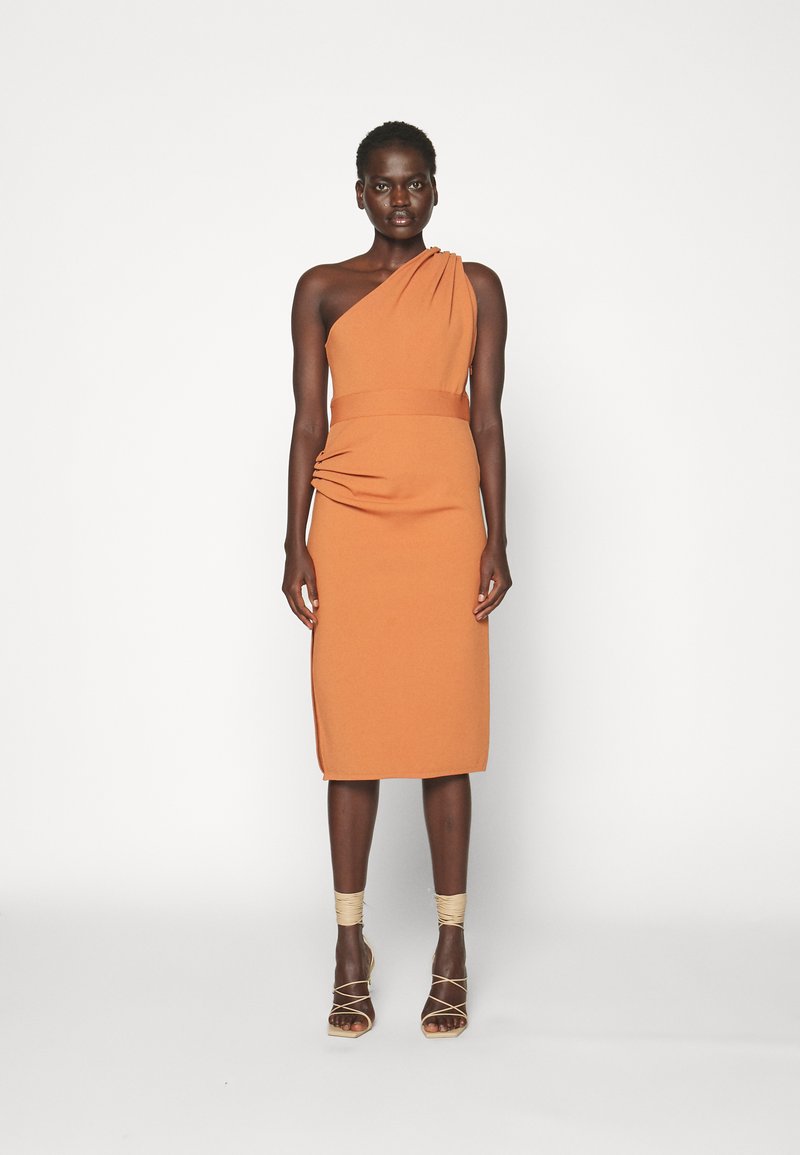 open lace back dress S/S 1993 Orange Bandage Mini Dress