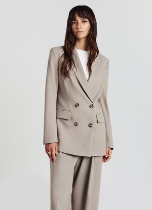 Calliope DOPPIOPETTO BOTTONI - Blazer - fango chiaro