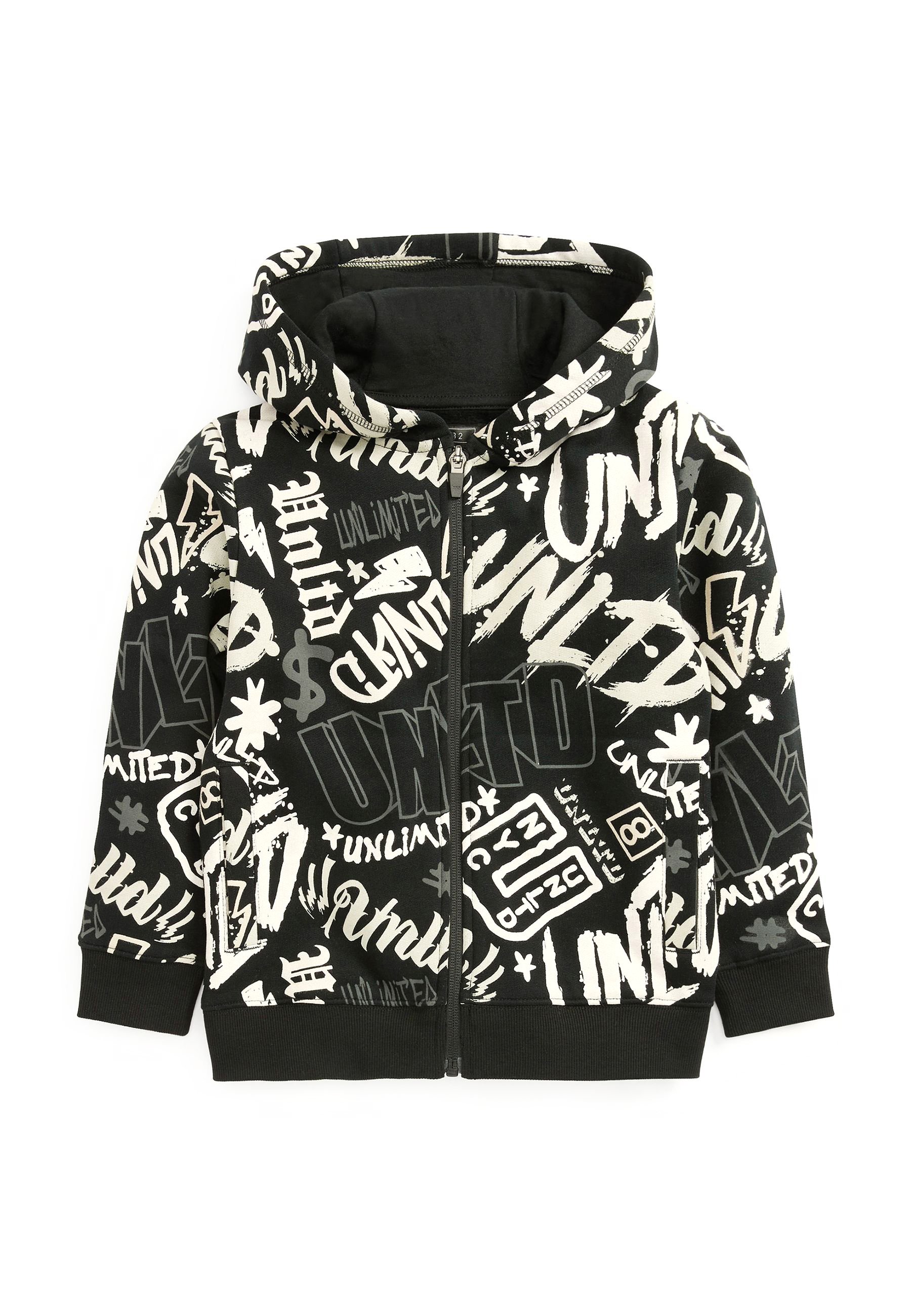 Next GRAFFITI - Felpa con zip - black/nero - Zalando.it