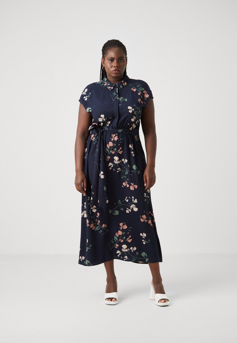 Vero Moda Curve - VMNEWHALLIE LONG DRESS - Maxi dress - night sky, Enlarge