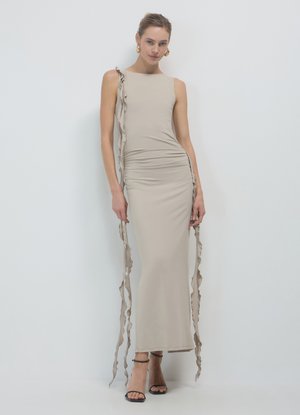 LUNGO FRILL - Cocktail dress / Party dress - tortora