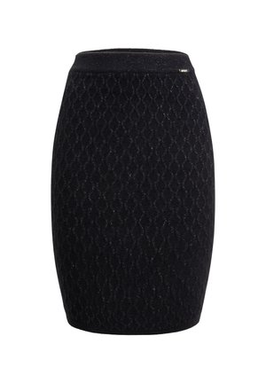INFLUENCER, INFLUENCER SKIRT DIAMOND KNIT SKIRT - Jupe crayon - black