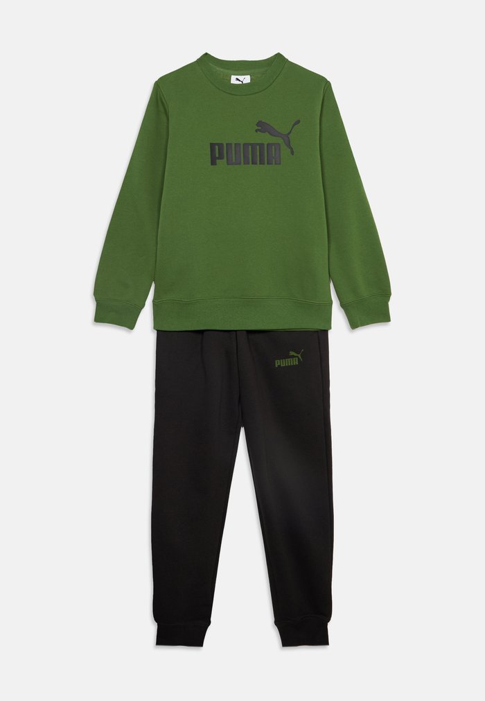 PUMA LOGO CREW UNISEX SET - Tracksuit - earthy green
