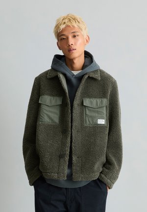 Marc O'Polo DENIM, WOVEN OUTDOOR JACKETS, TEDDY - Fleece jacket - green jasper