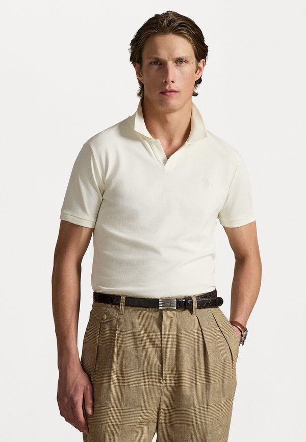 CUSTOM SLIM FIT STRETCH - Polo shirt - pale cream
