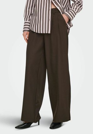 ONLY WIDE-LEG TROUSERS ONLMILES WIDE LEG FIT WIDE-LEG TROUSERS - Pantalon classique - coffee bean
