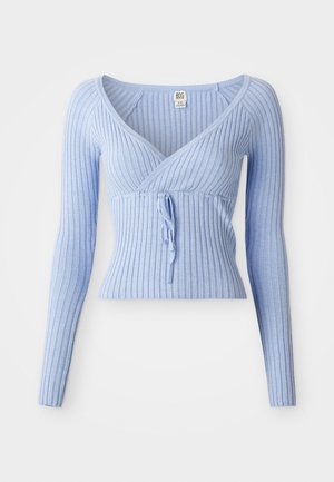 BDG Urban Outfitters WRAP TOP - Džemperis - pale blue