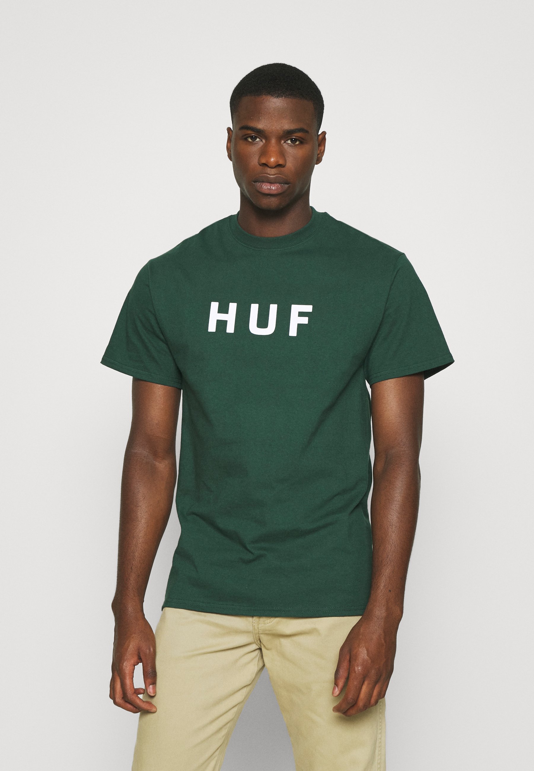 HUF ESSENTIALS LOGO TEE - Camiseta estampada white