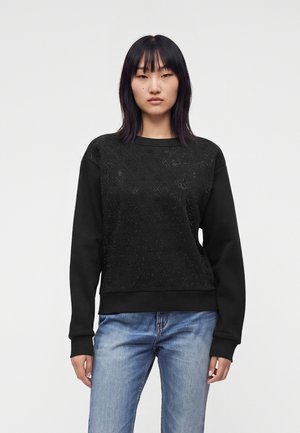 Guess, ALLOVER CRYSTALS - Суитшърт - jet black