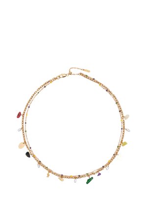 BIMBA Y LOLA, BIMBA Y LOLA COLLAR DOBLE CADENA Y PIEDRAS MULTICOLOR - Collar - gold-coloured